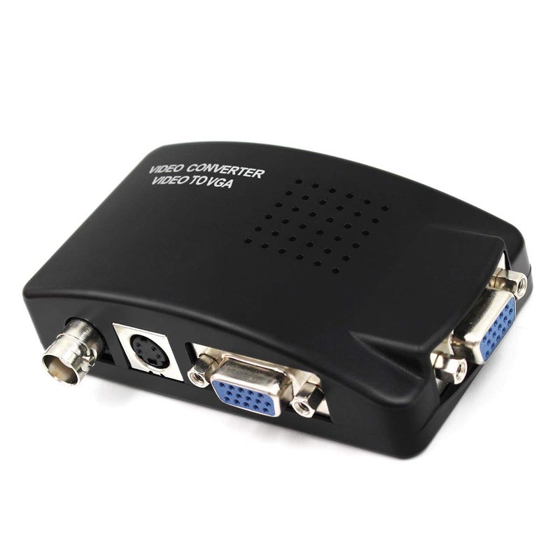 HDSUNWSTD Portable BNC to VGA Video Converter Composite S-Video Input to PC VGA Out Adapter Digital Switch Box for PC MACTV Camera DVD DVR - Image 3